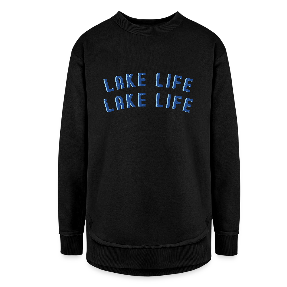 Lake Life Ultra-soft Tunic Sweatshirt - black