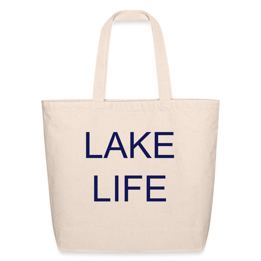 Lake Life Eco-Friendly Cotton Tote - natural