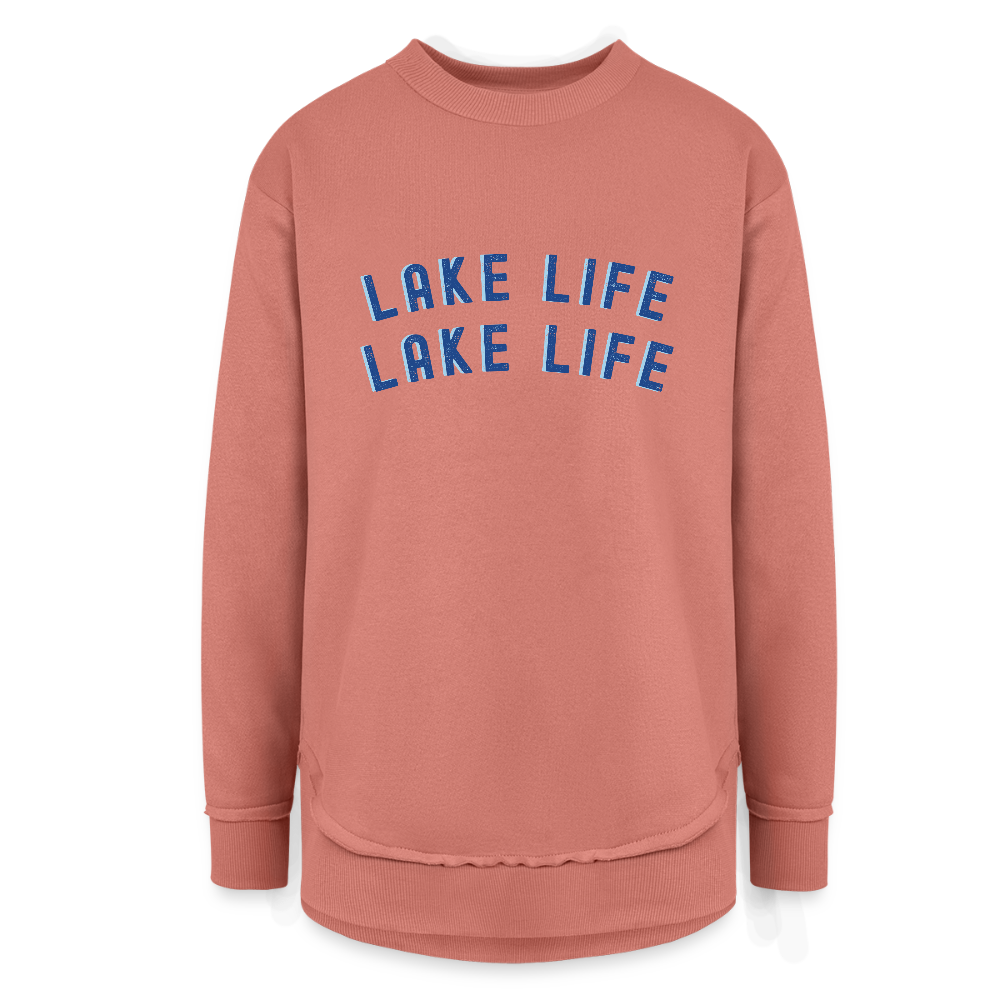 Lake Life Ultra-soft Tunic Sweatshirt - mauve