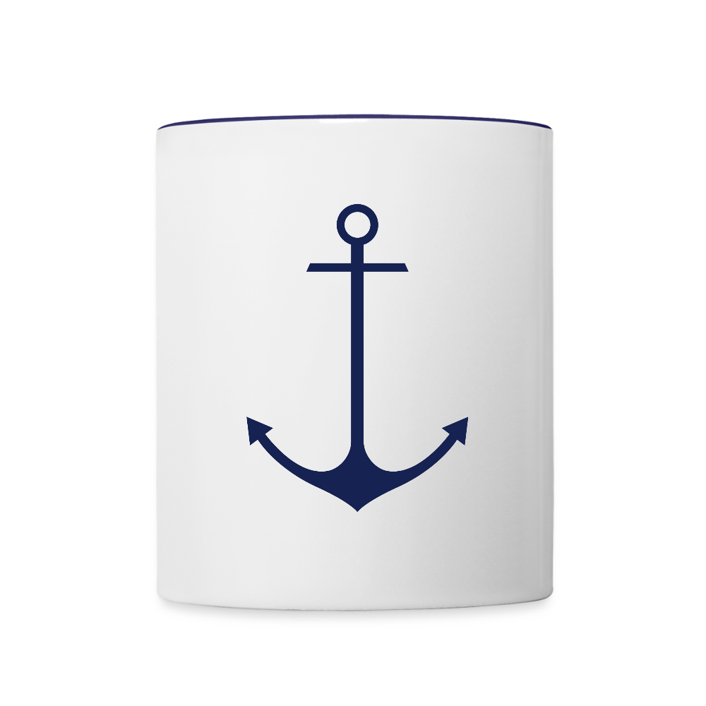 Anchor Coffee Mug - white/cobalt blue