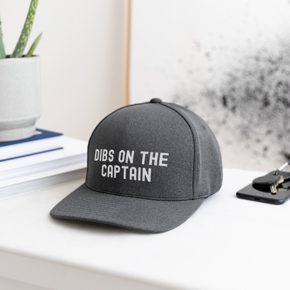 Dibs on the Captain Flexfit Baseball Cap - dark heather gray
