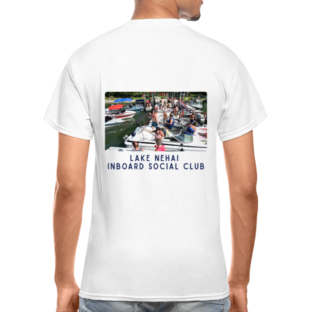 Lake Nehai Inboard Social Club T-Shirt - Unisex Sizing - white