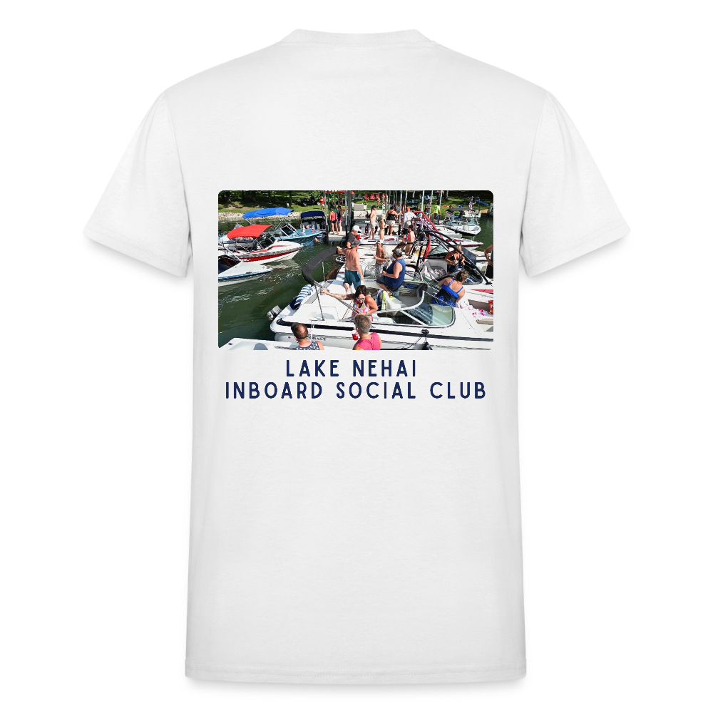 Lake Nehai Inboard Social Club T-Shirt - Unisex Sizing - white