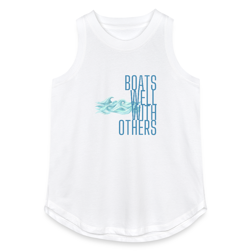 Boats Well With Others Women's Lake Tank Top - white