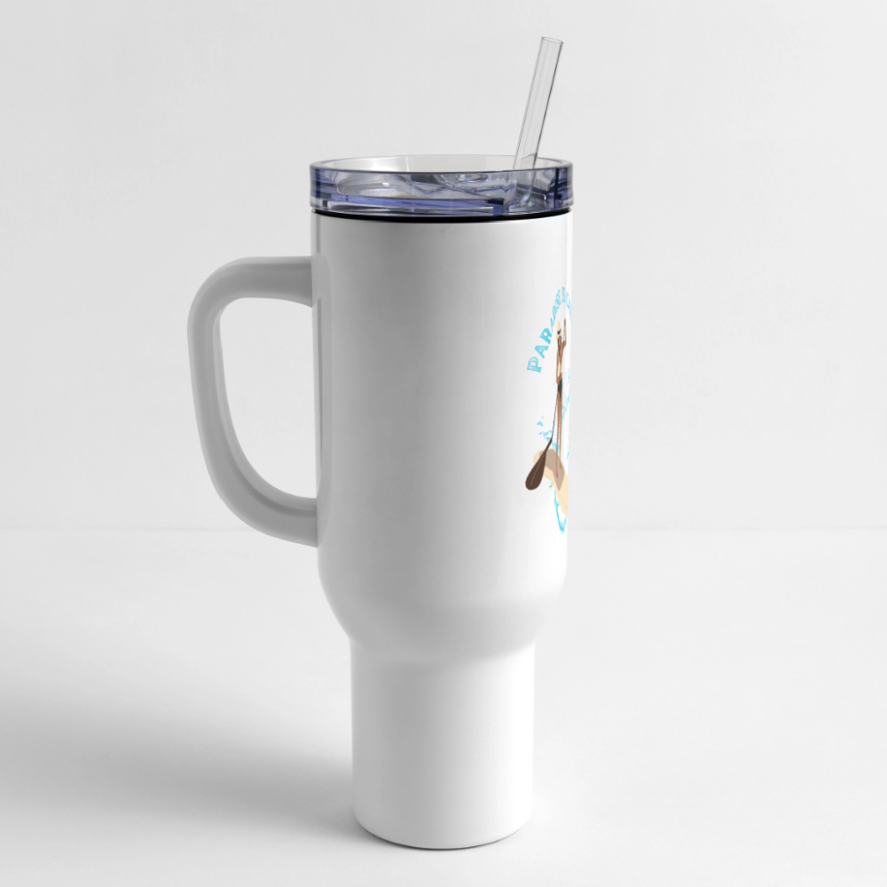 Paddle Boarding 40 oz Travel Tumbler - white