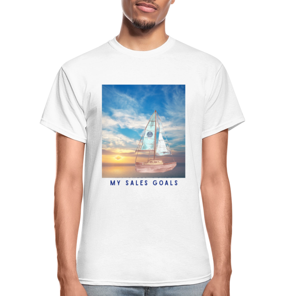 My Sales Goals Sunset Sail Tee - Unisex Sizing - white