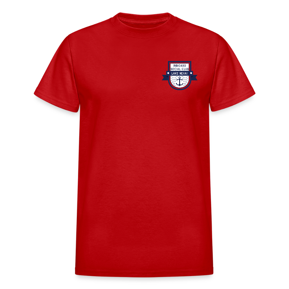 Lake Nehai Inboard Social Club T-Shirt - Unisex Sizing - red