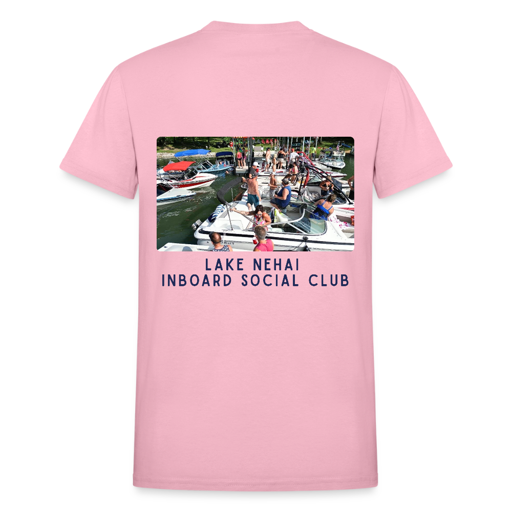 Lake Nehai Inboard Social Club T-Shirt - Unisex Sizing - light pink