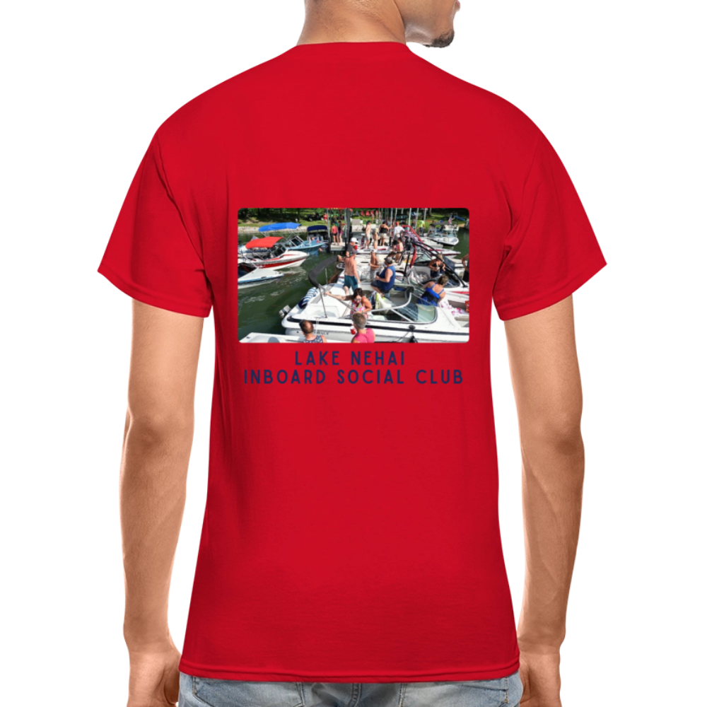 Lake Nehai Inboard Social Club T-Shirt - Unisex Sizing - red