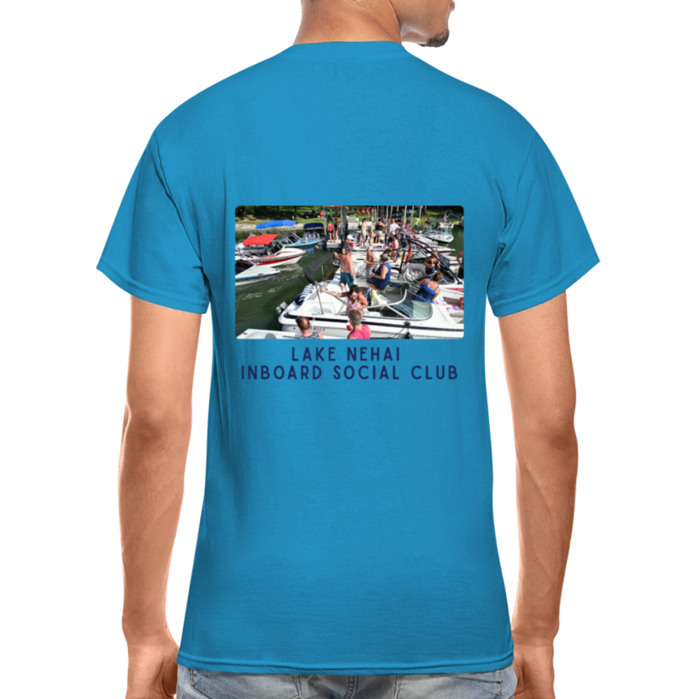 Lake Nehai Inboard Social Club T-Shirt - Unisex Sizing - turquoise