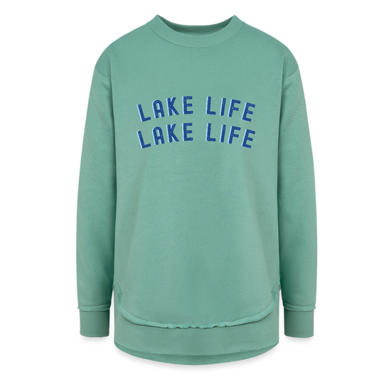 Lake Life Ultra-soft Tunic Sweatshirt - saltwater