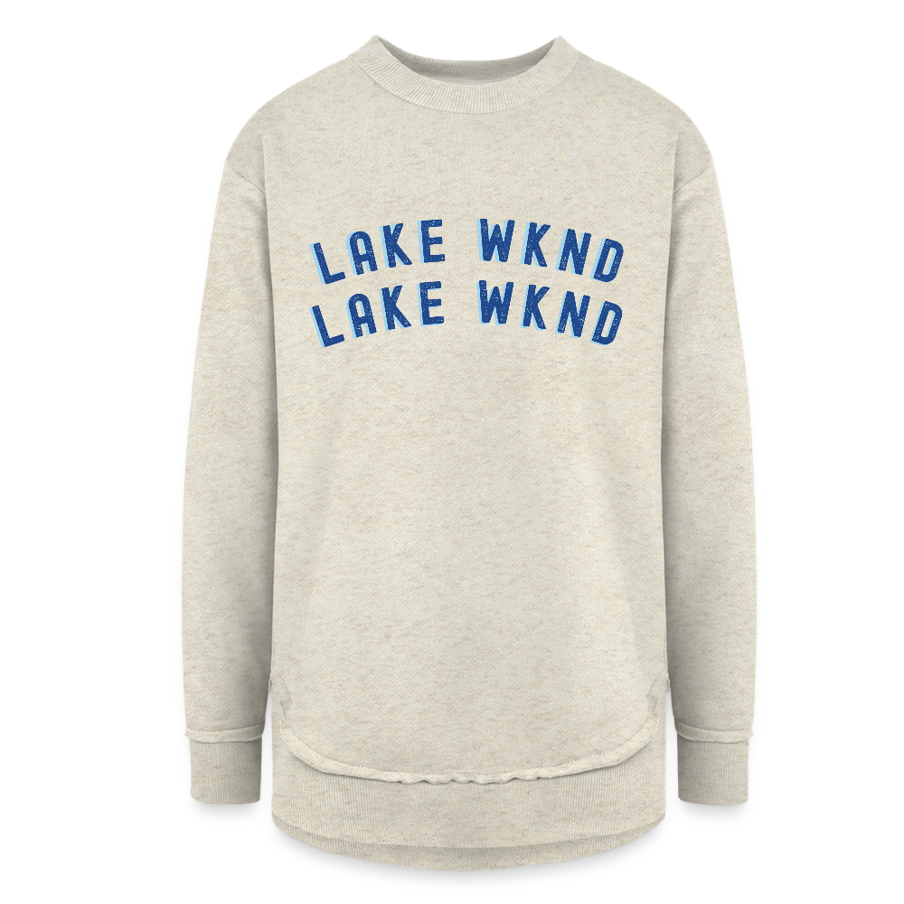 Lake Weekend Ultra-soft Tunic Sweatshirt - heather oatmeal