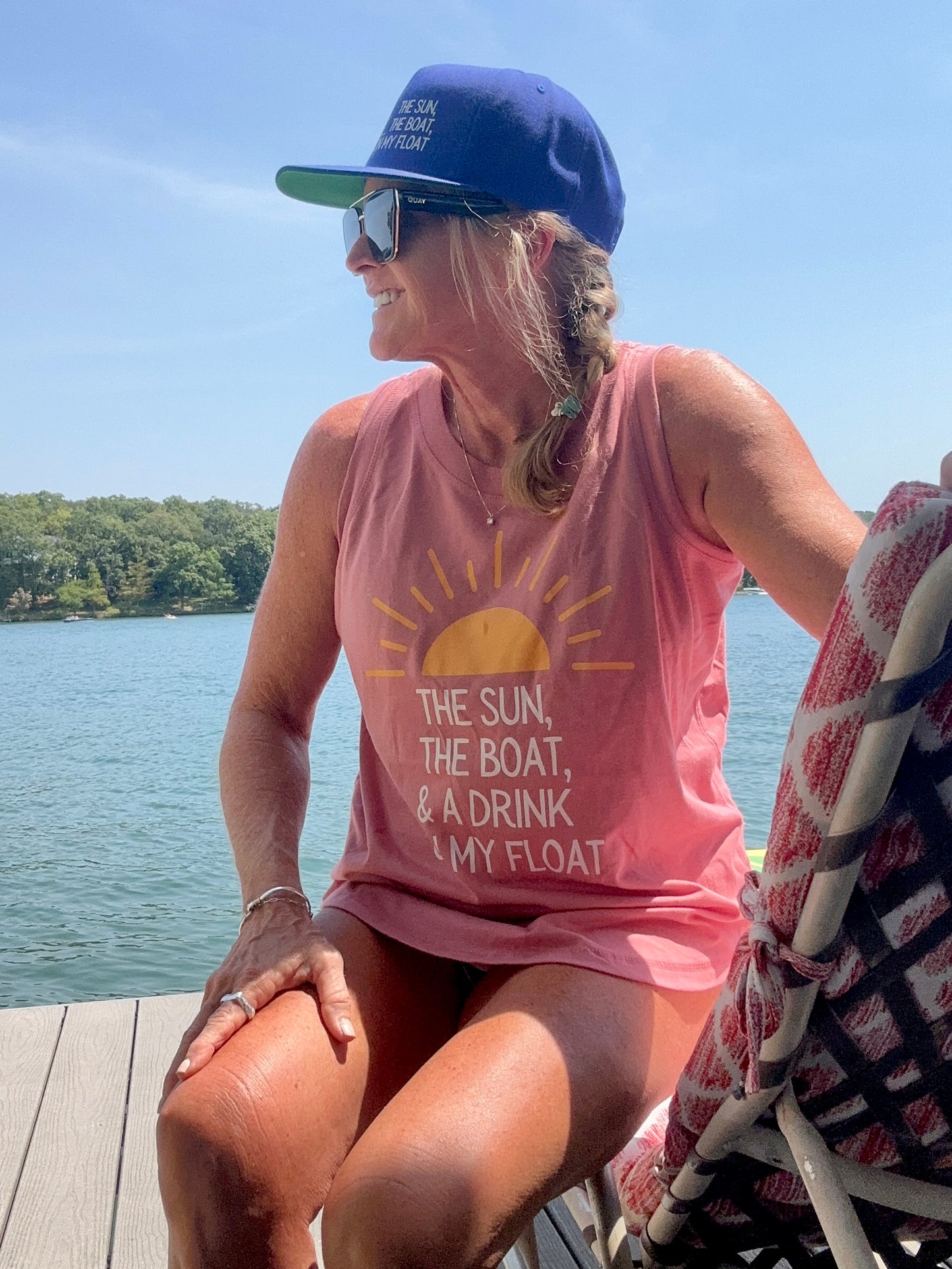 The Sun, The Boat & A Drink On My Float Women’s Tank