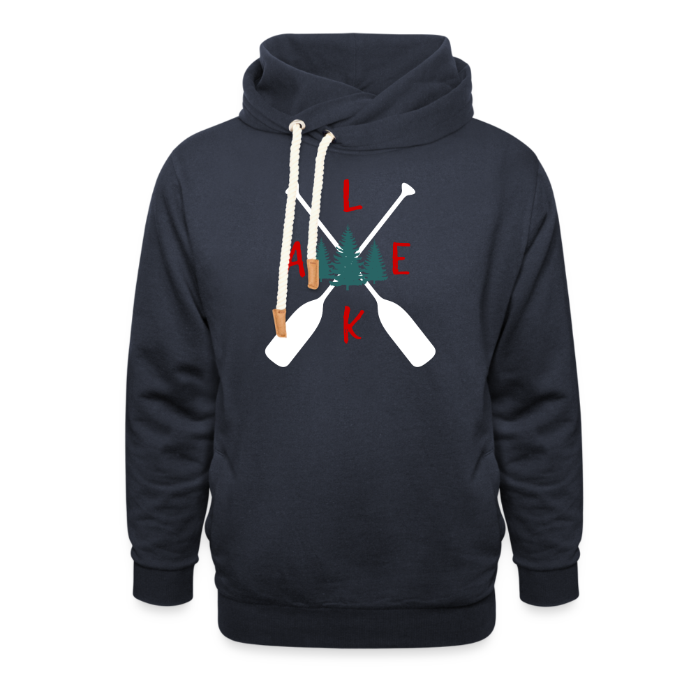 Unisex Lake Hoodie, Lake Life Hoodie with Pockets, Navy Color Sweatshirt - navy