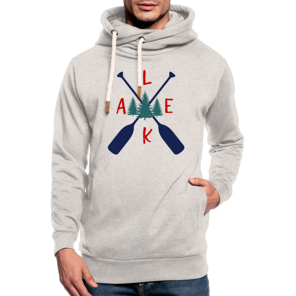 Shawl Collar Hoodie - heather oatmeal