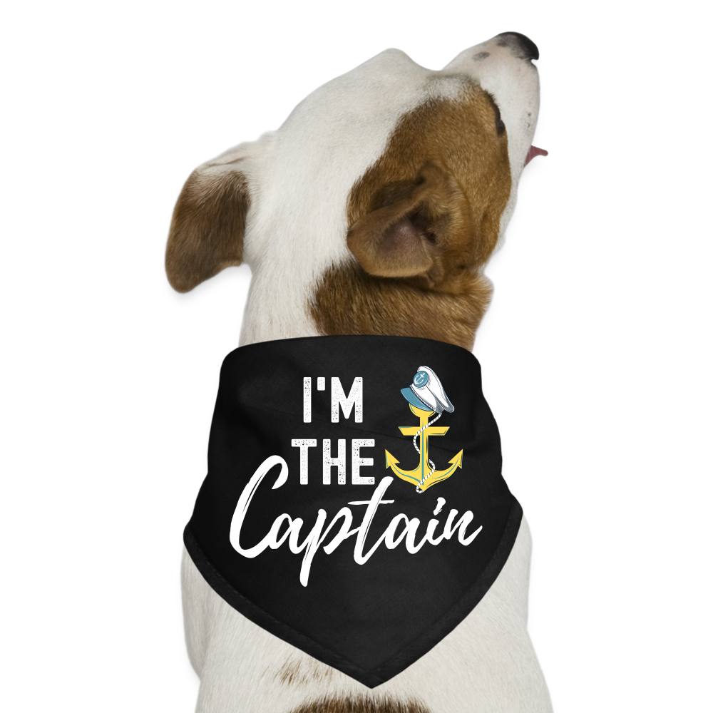 I'm the Captain Boat Dog Bandana, Lake Dog - black