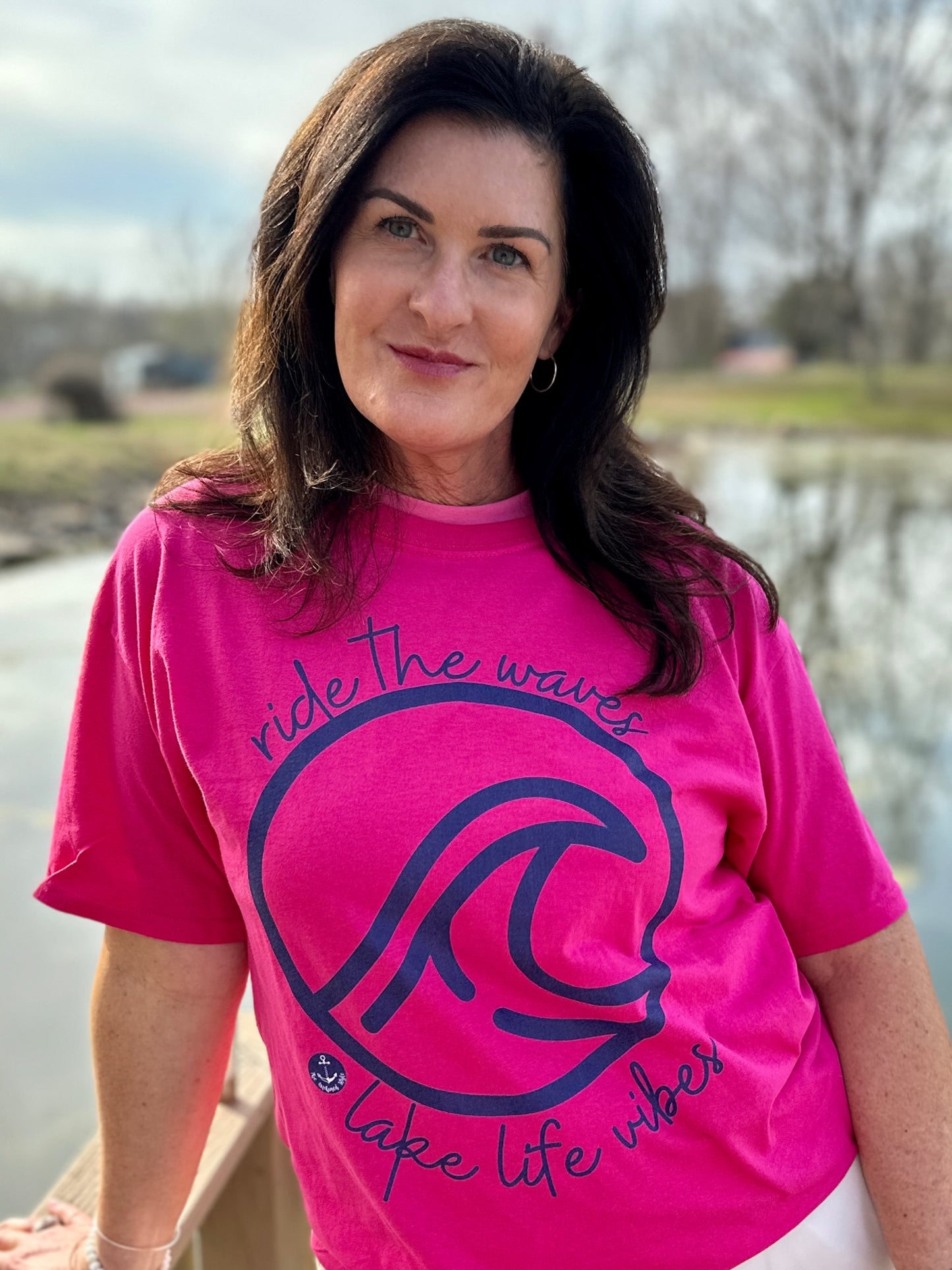 Ride The Waves Lake Life Vibes Lake Tee
