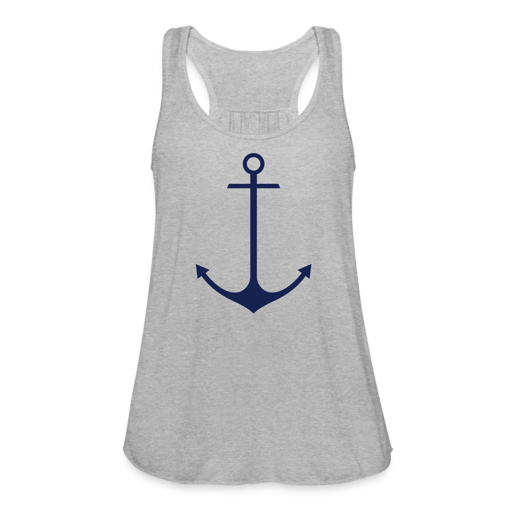 Anchor Tank, Nautical Bella Canvas Tank Top - heather gray