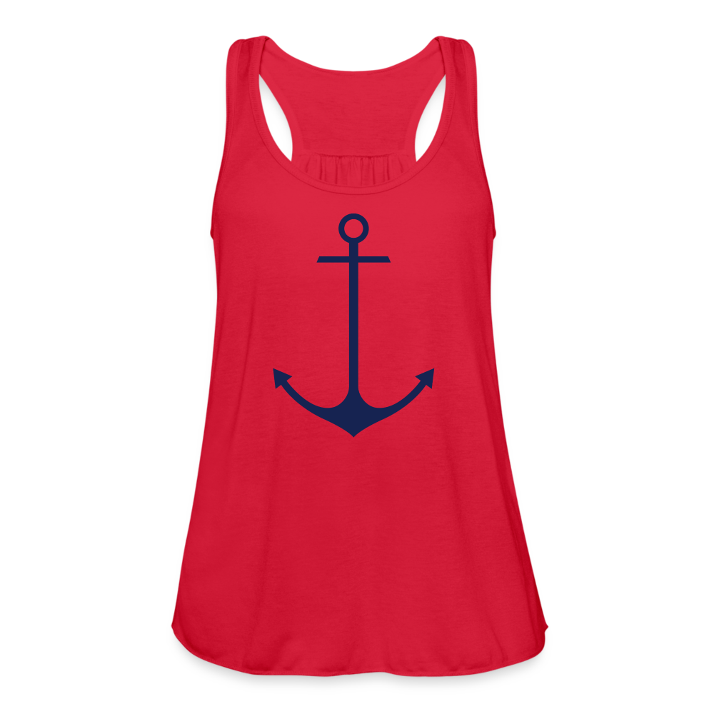 Anchor Tank, Nautical Bella Canvas Tank Top - red
