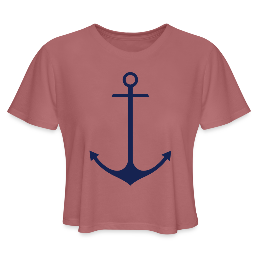 Women's Cropped Lake Tee - mauve