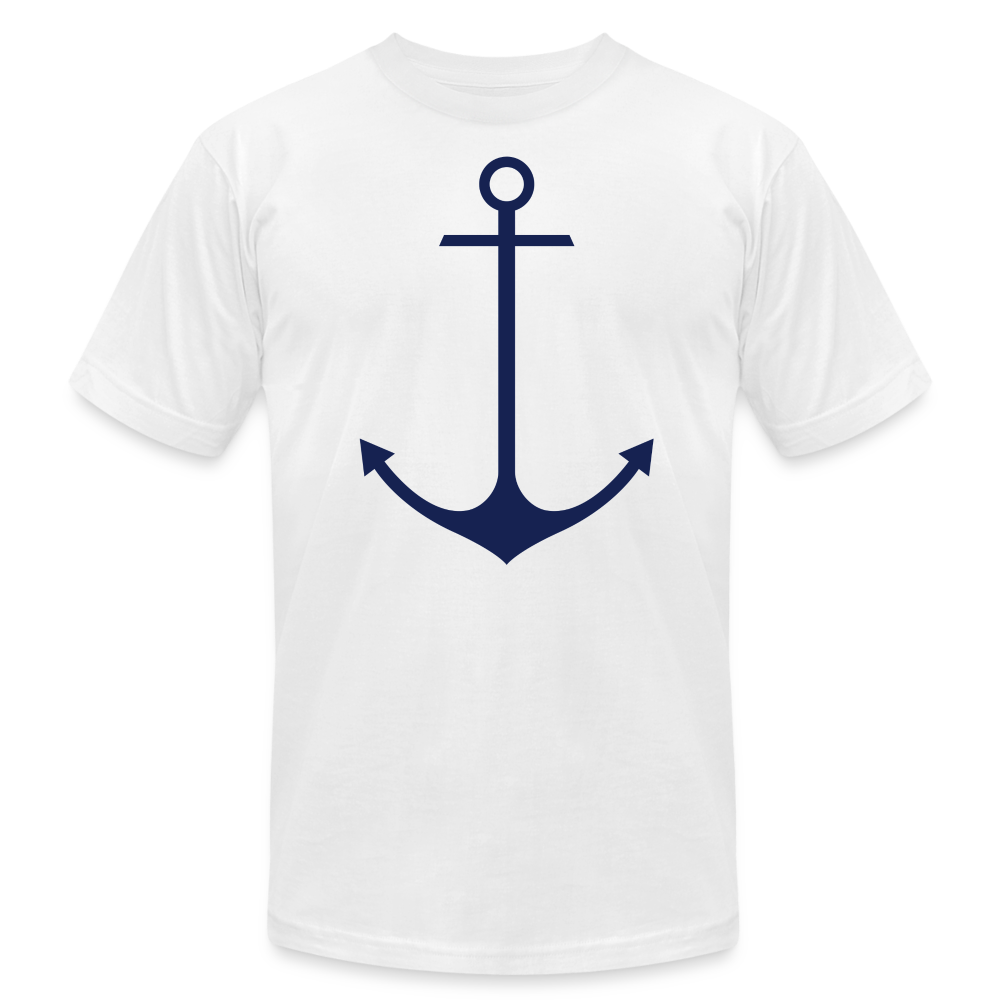 Anchor Shirt, Unisex Jersey T-Shirt by Bella + Canvas - white