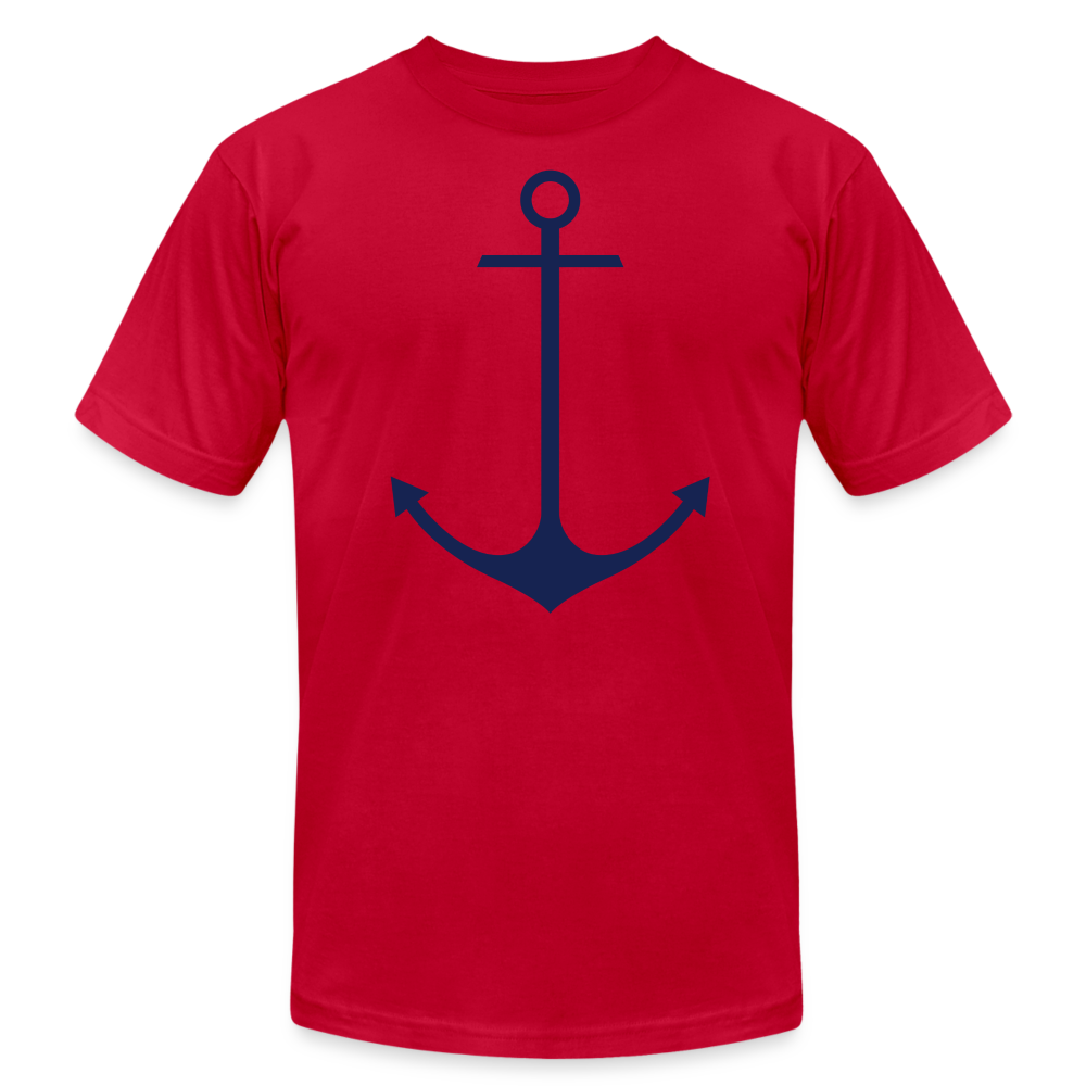 Anchor Shirt, Unisex Jersey T-Shirt by Bella + Canvas - red