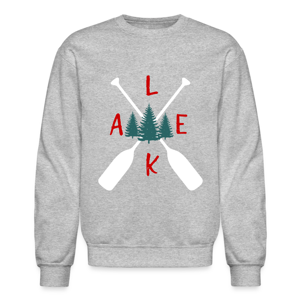 Oar Design Crewneck Lake Sweatshirt - heather gray