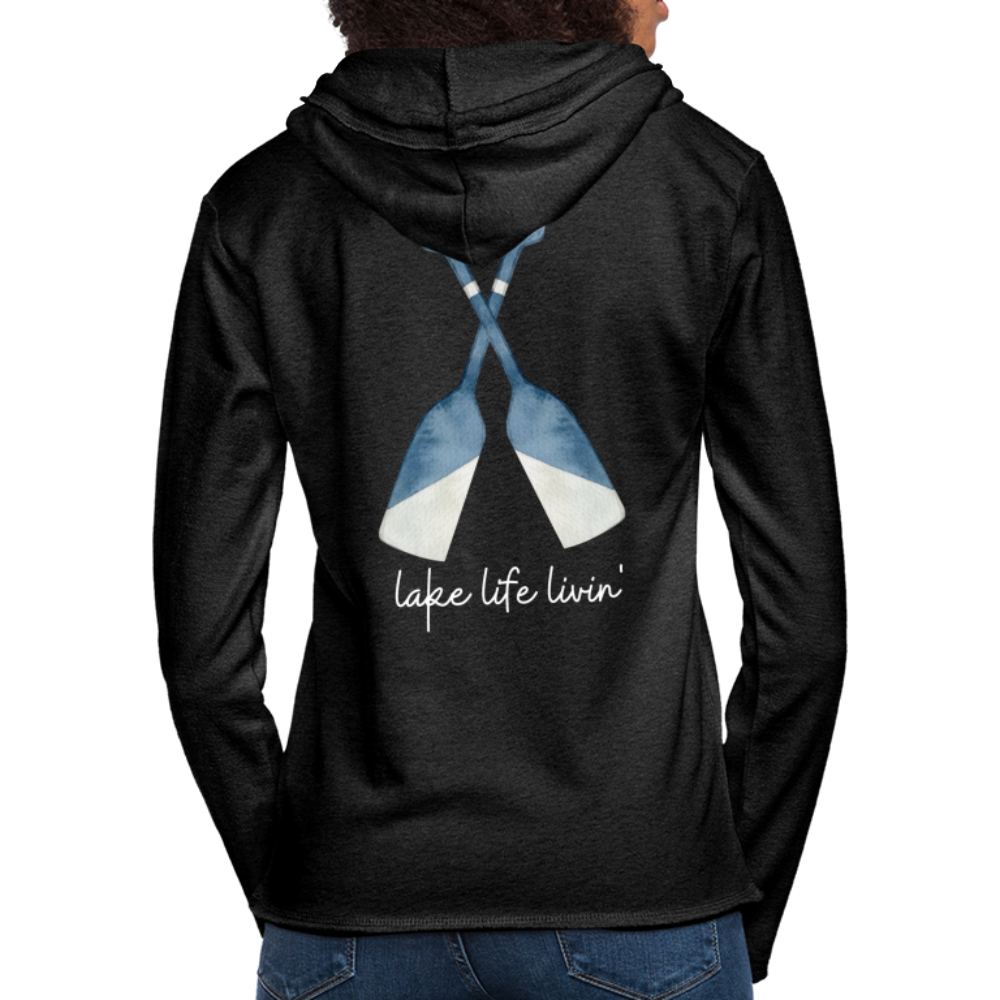 Lake Life Livin' Oar Lake Hoodie - charcoal grey