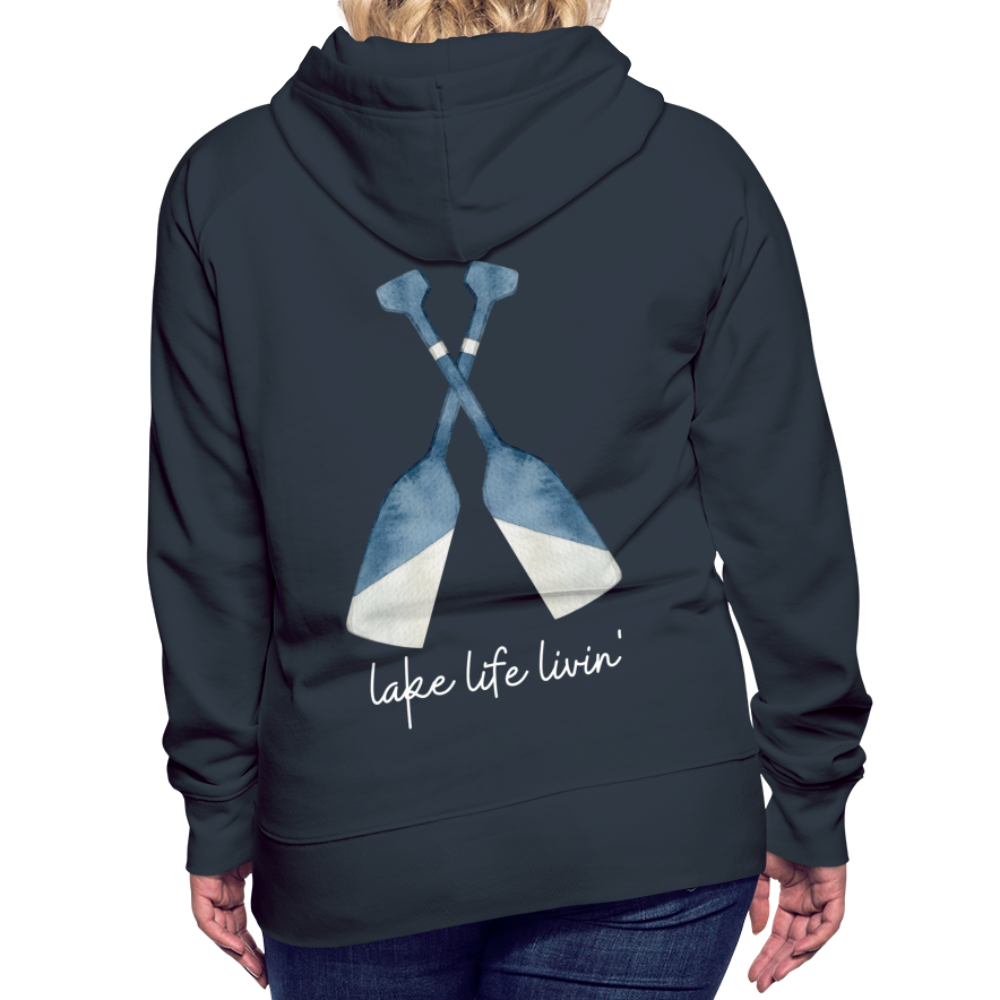 Lake Life Livin' Oar Lake Hoodie - navy