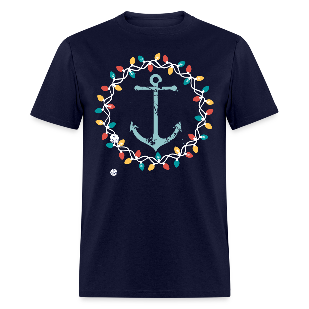 Hebrews Christmas Wreath Lake Tee - navy