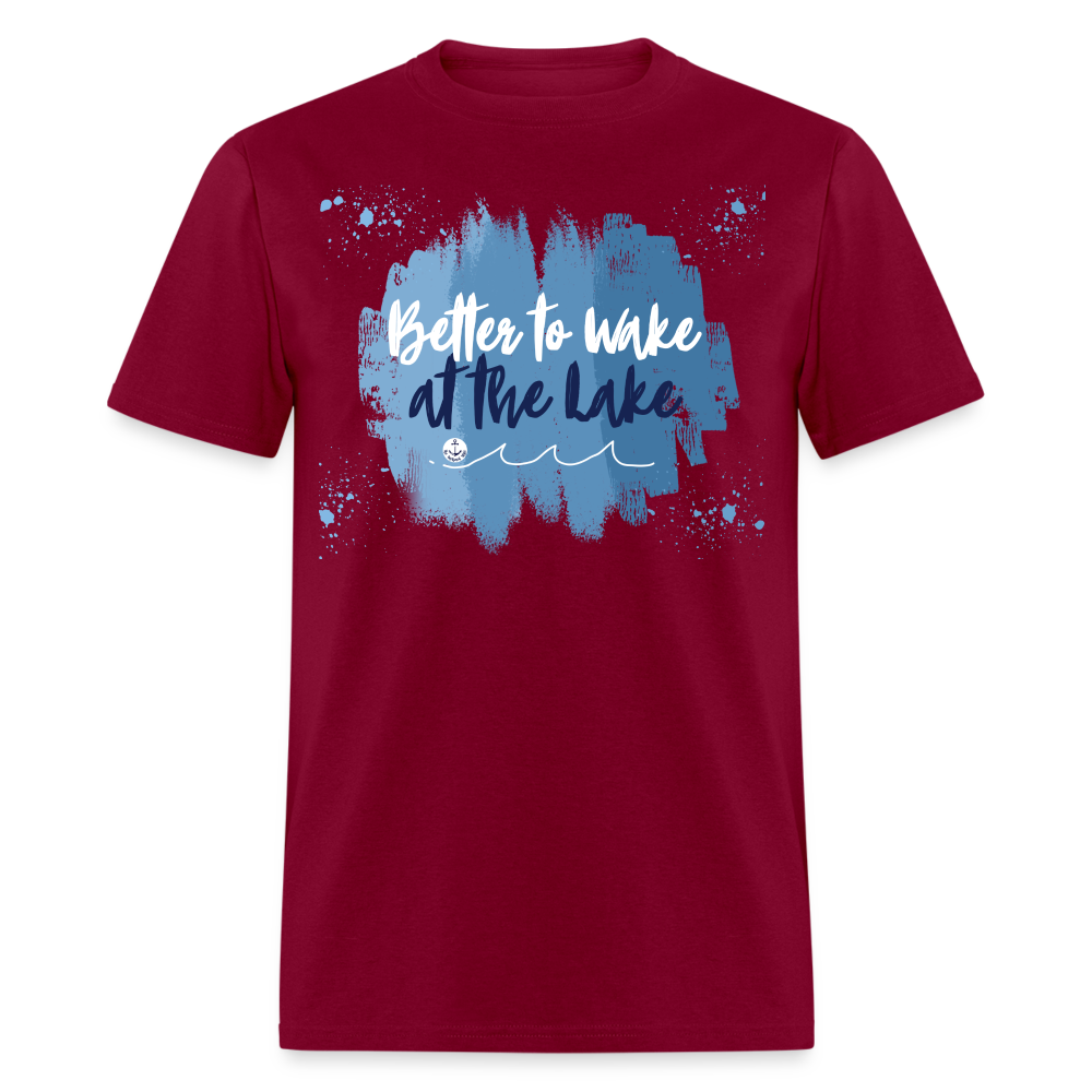 Better to Wake at the Lake Tee - burgundy