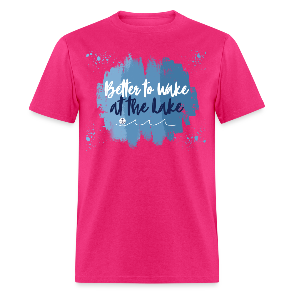 Better to Wake at the Lake Tee - fuchsia