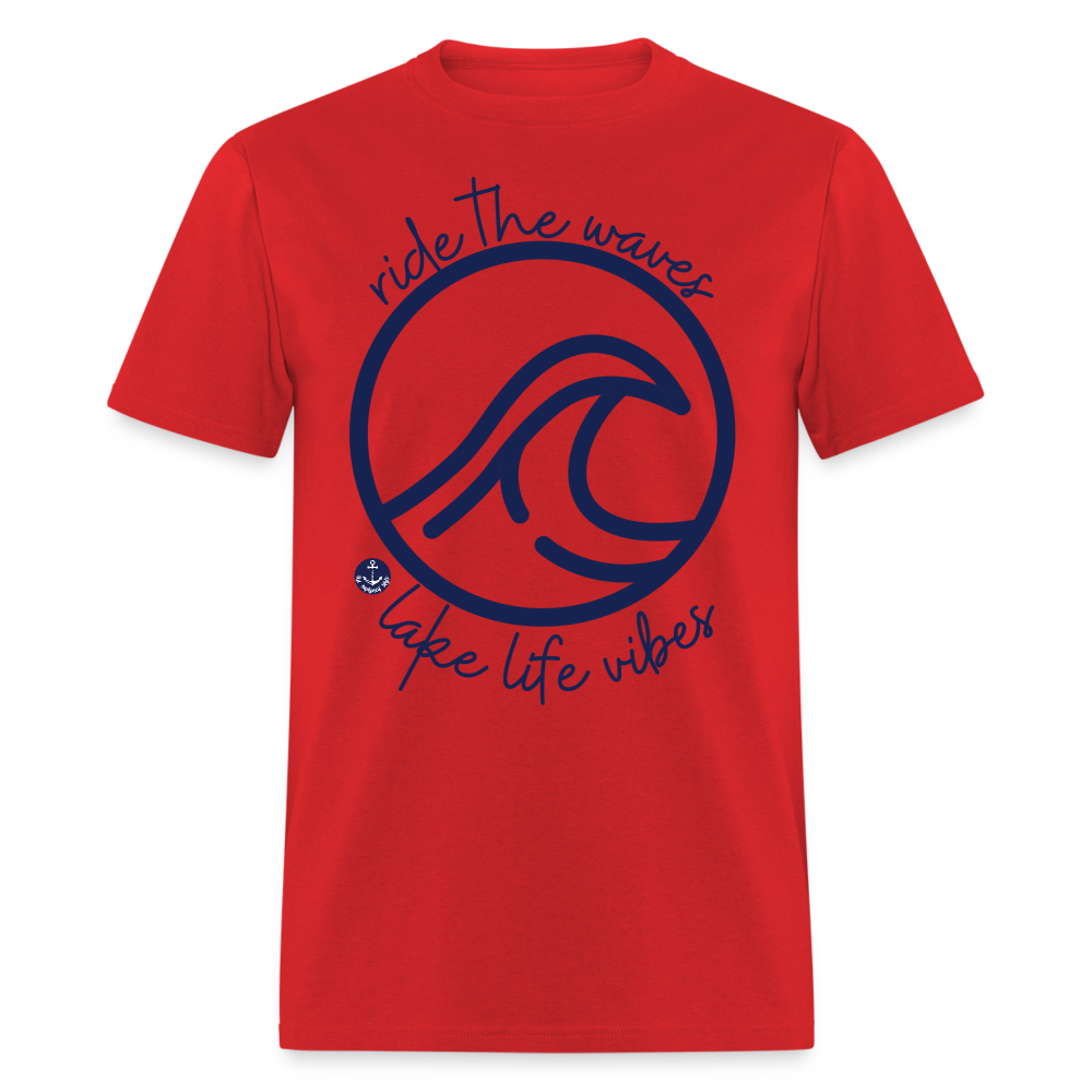 Lake Life Vibes Lake Tee - red