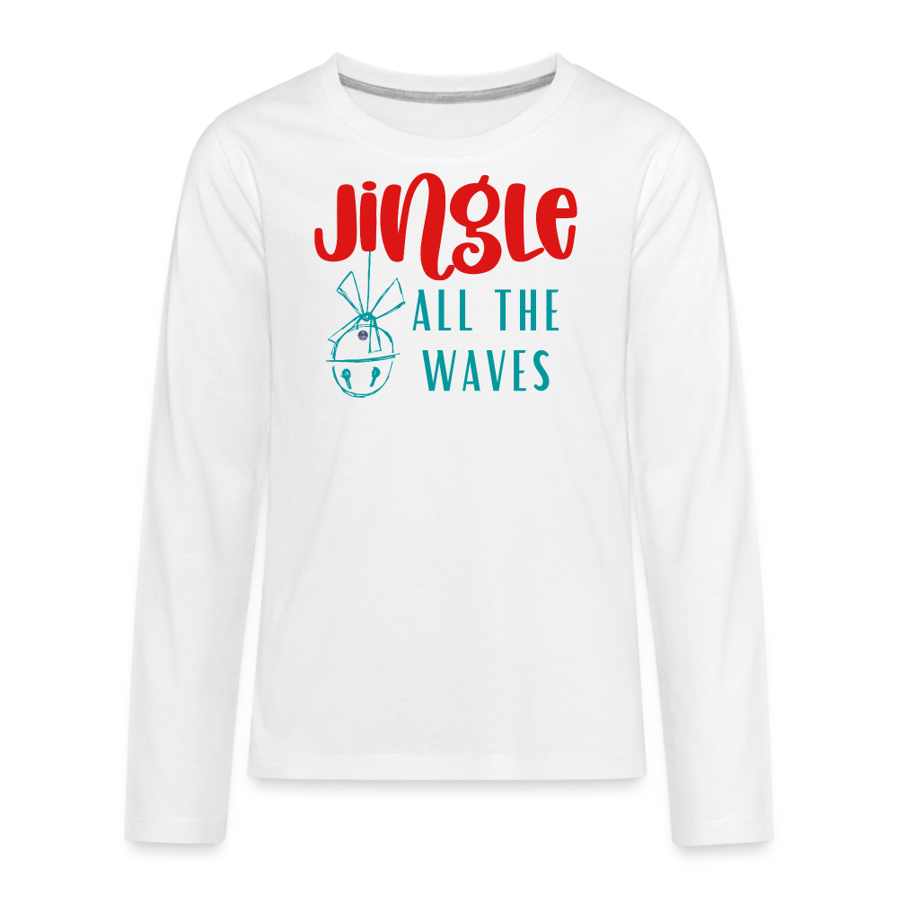 Jingle Kids' Christmas Long Sleeve T-Shirt - white