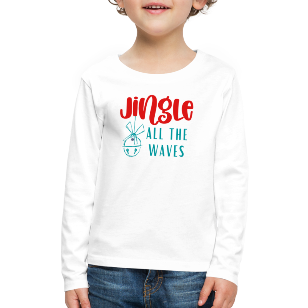 Jingle Kids' Christmas Long Sleeve T-Shirt - white