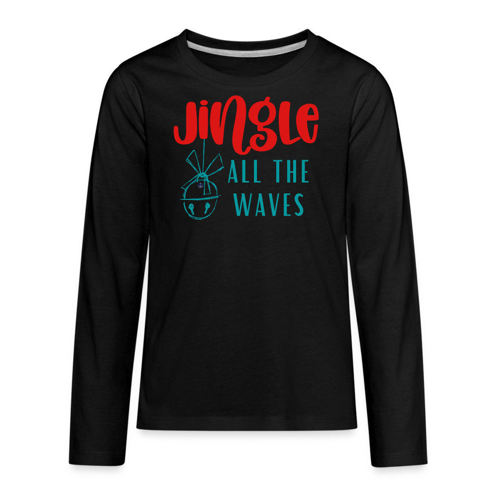 Jingle Kids' Christmas Long Sleeve T-Shirt - black