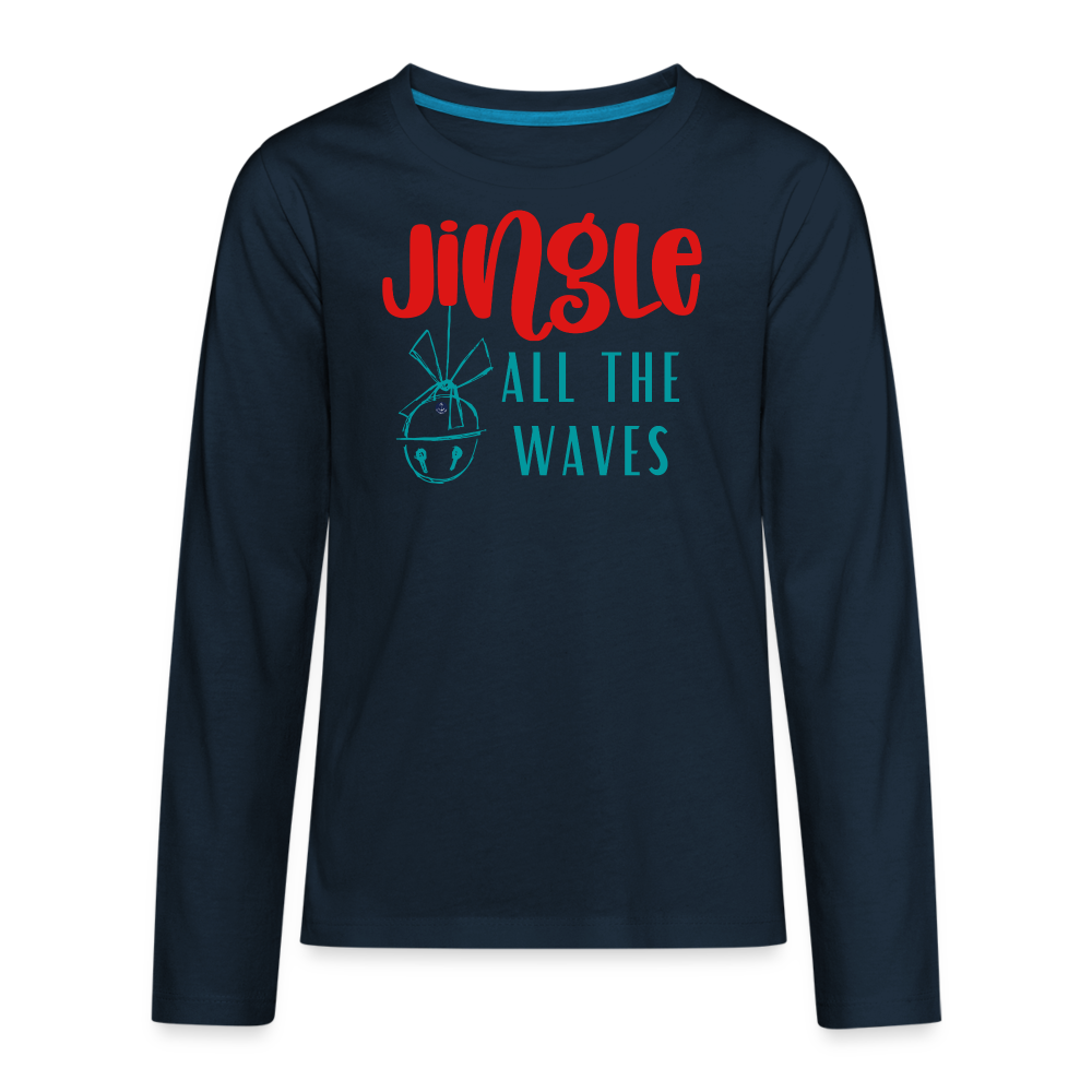 Jingle Kids' Christmas Long Sleeve T-Shirt - deep navy