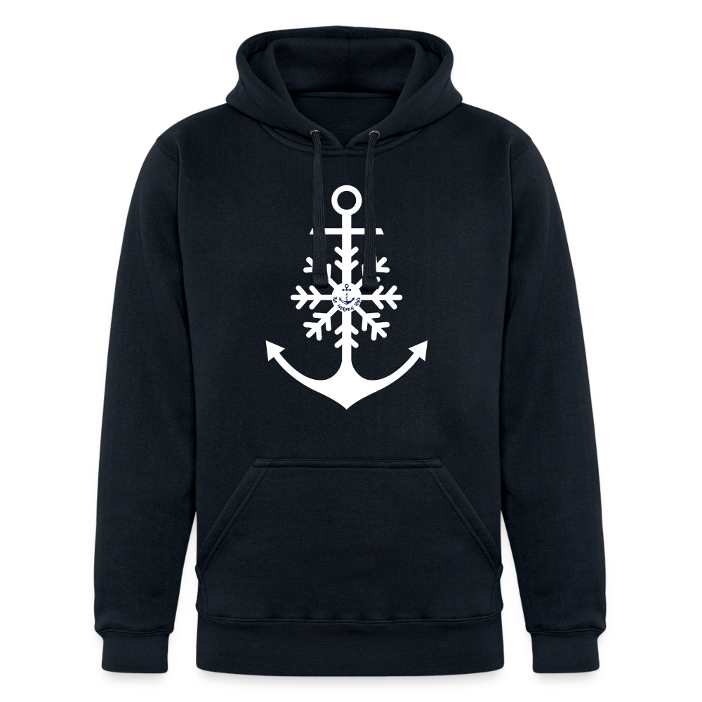 Snowflake Anchor Heavyweight Lake Hoodie - navy