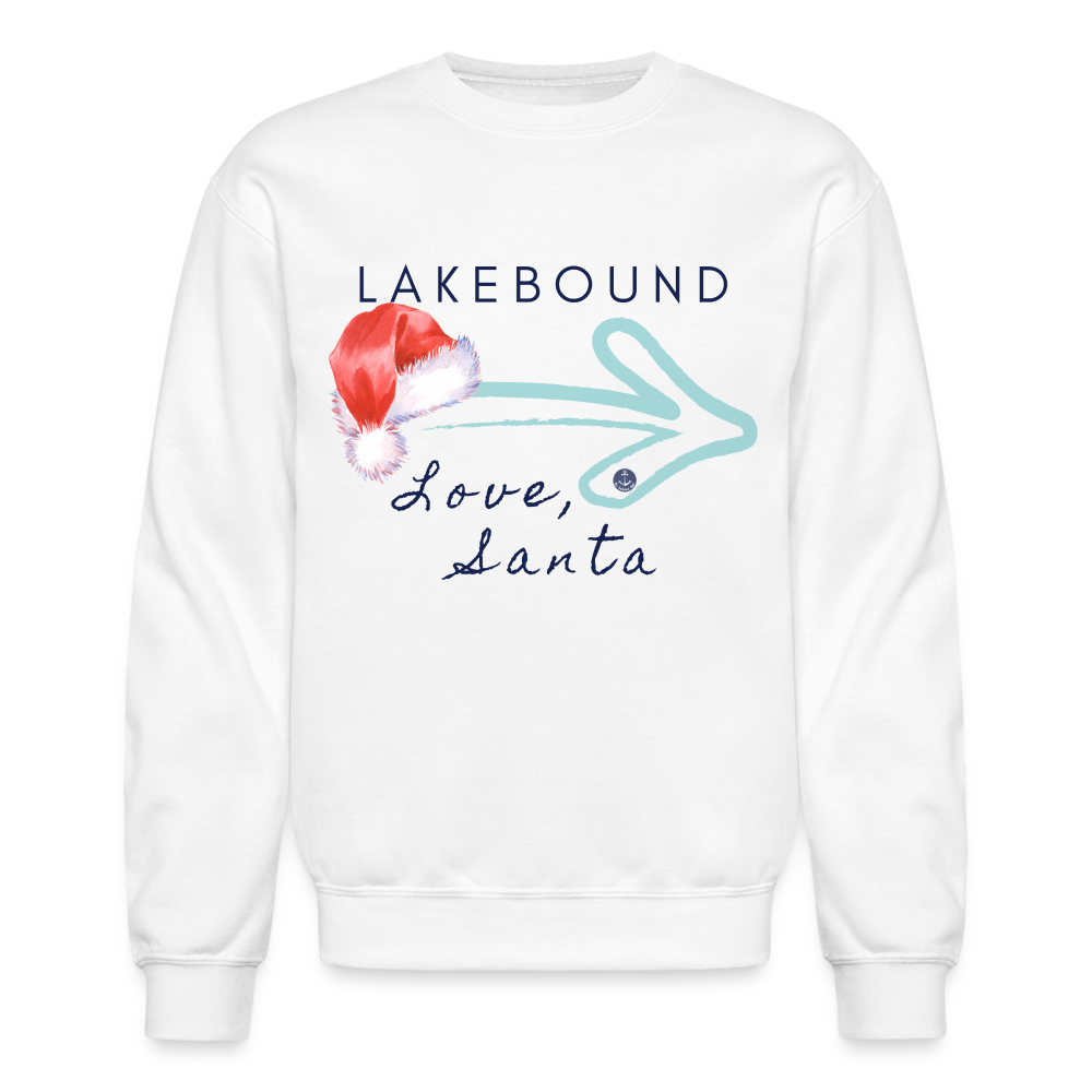Lakebound Santa Crewneck Lake Sweatshirt - white