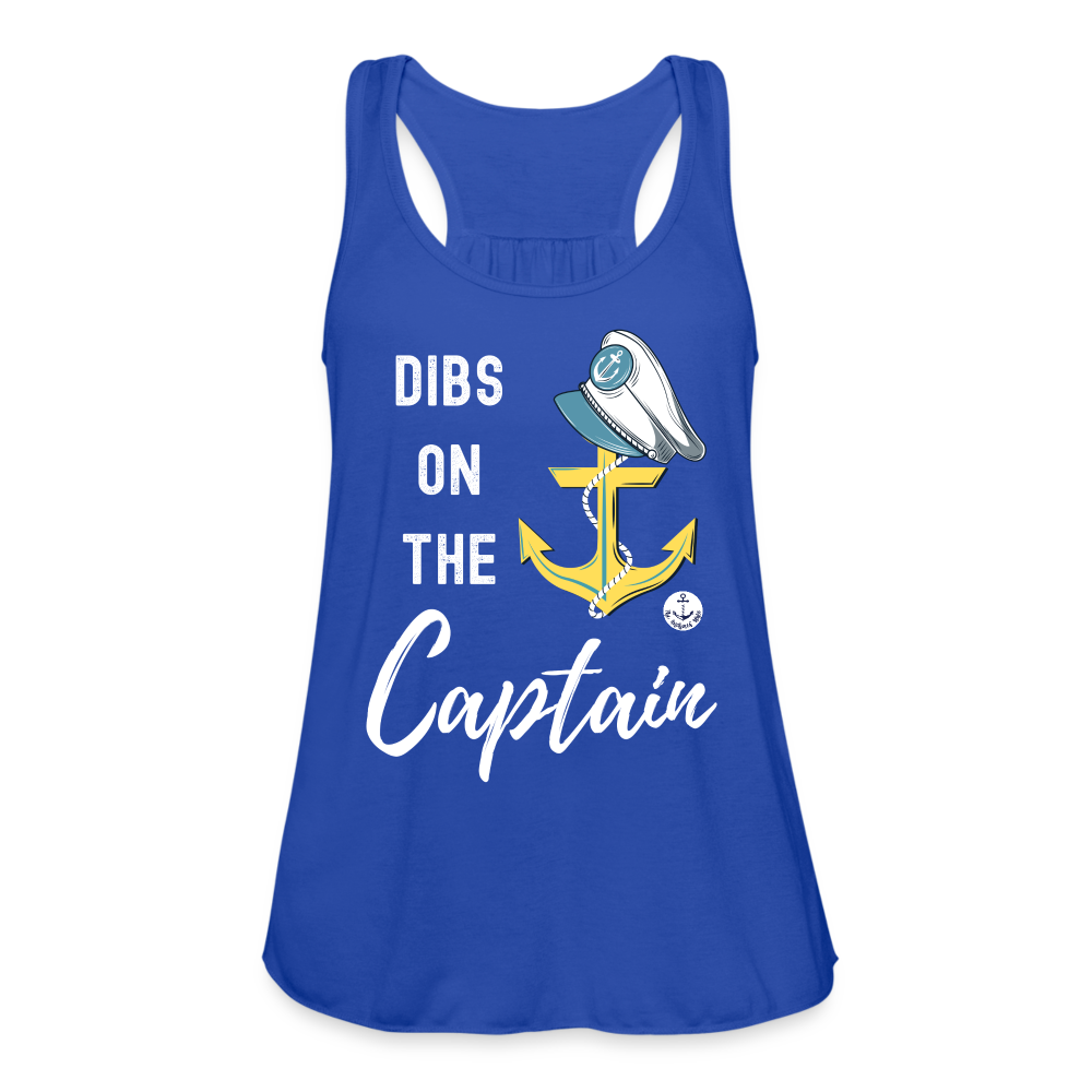 Dibs on the Captain Women's Flowy Tank Top - royal blue