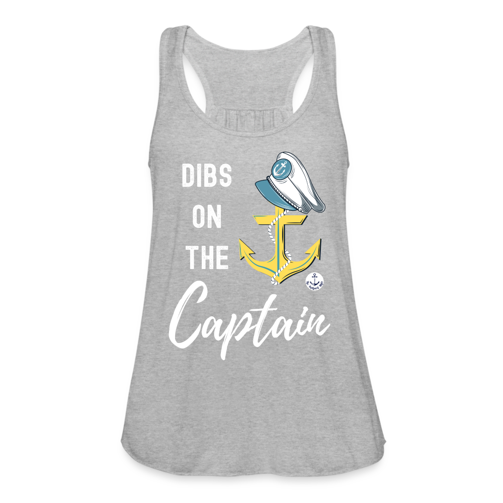 Dibs on the Captain Women's Flowy Tank Top - heather gray