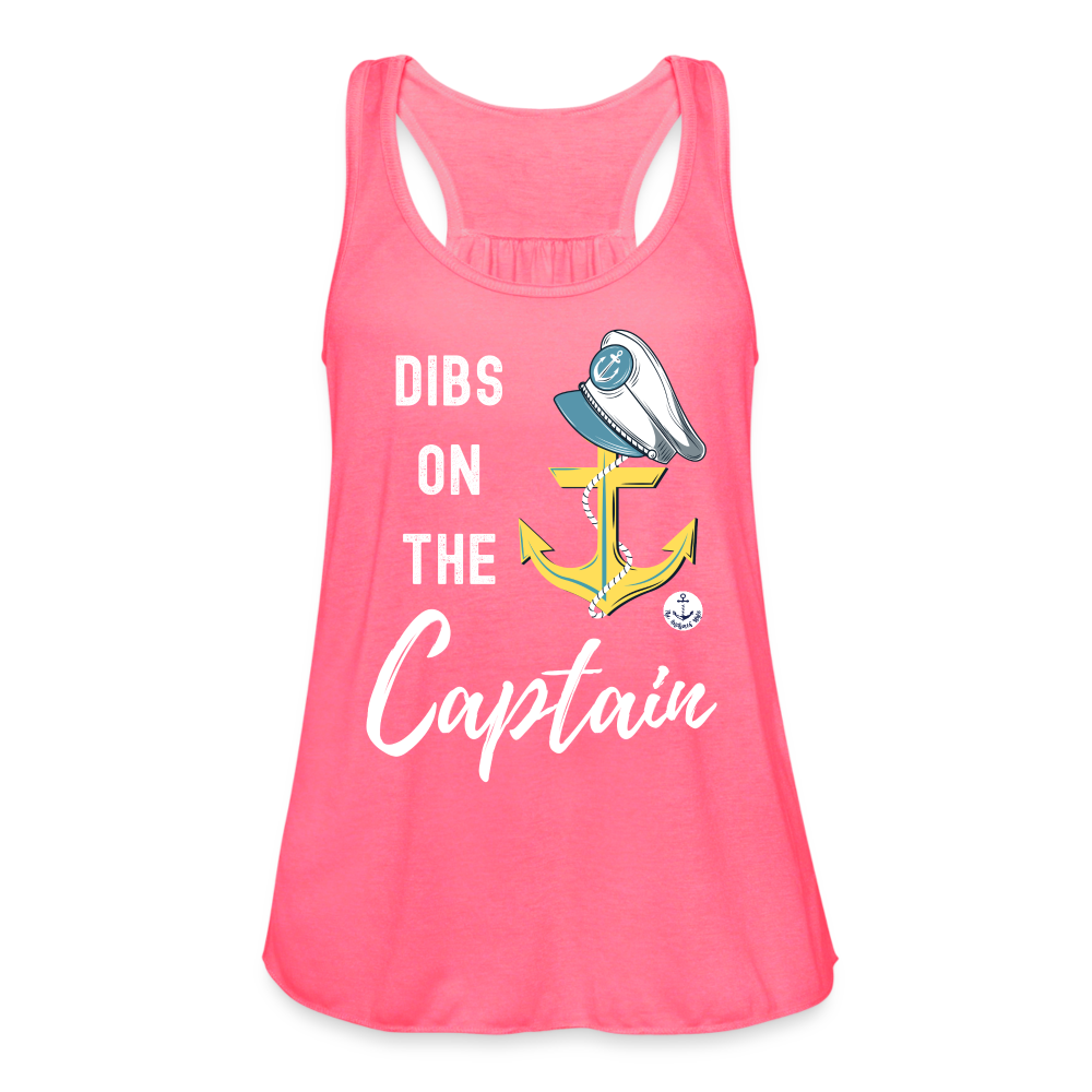 Dibs on the Captain Women's Flowy Tank Top - neon pink