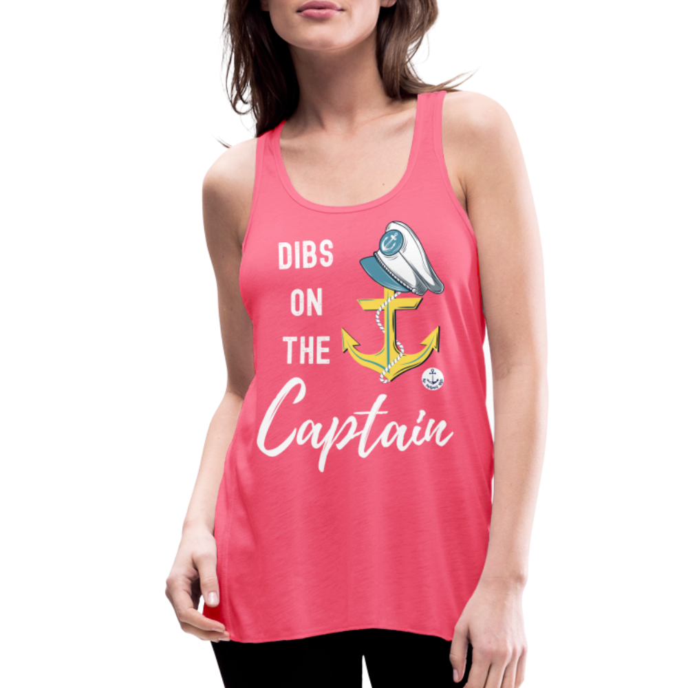 Dibs on the Captain Women's Flowy Tank Top - neon pink