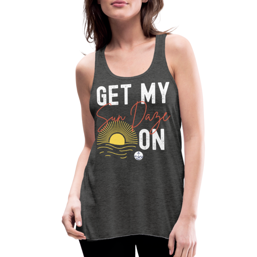 Sun Daze Flowy Lake Tank Top - deep heather