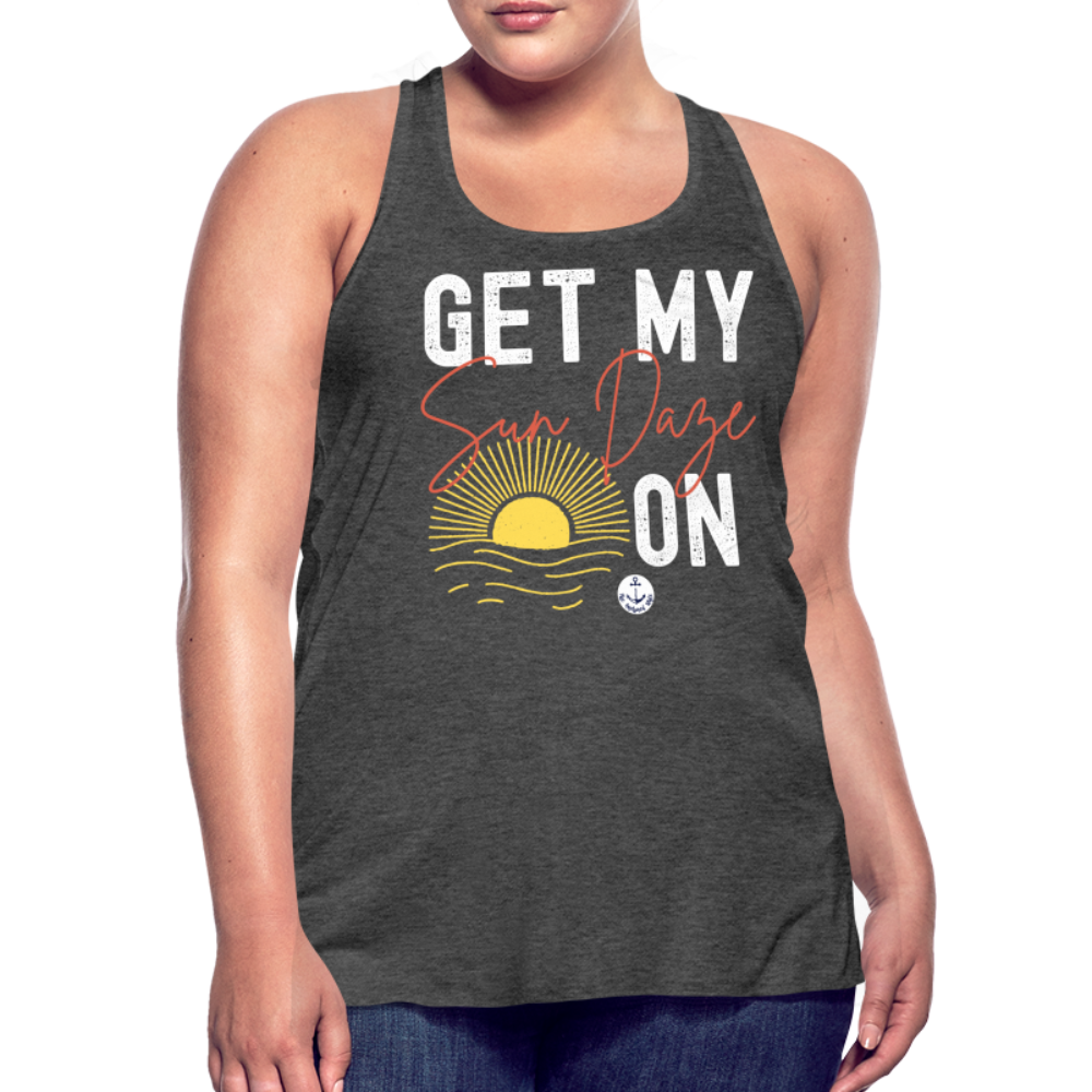 Sun Daze Flowy Lake Tank Top - deep heather