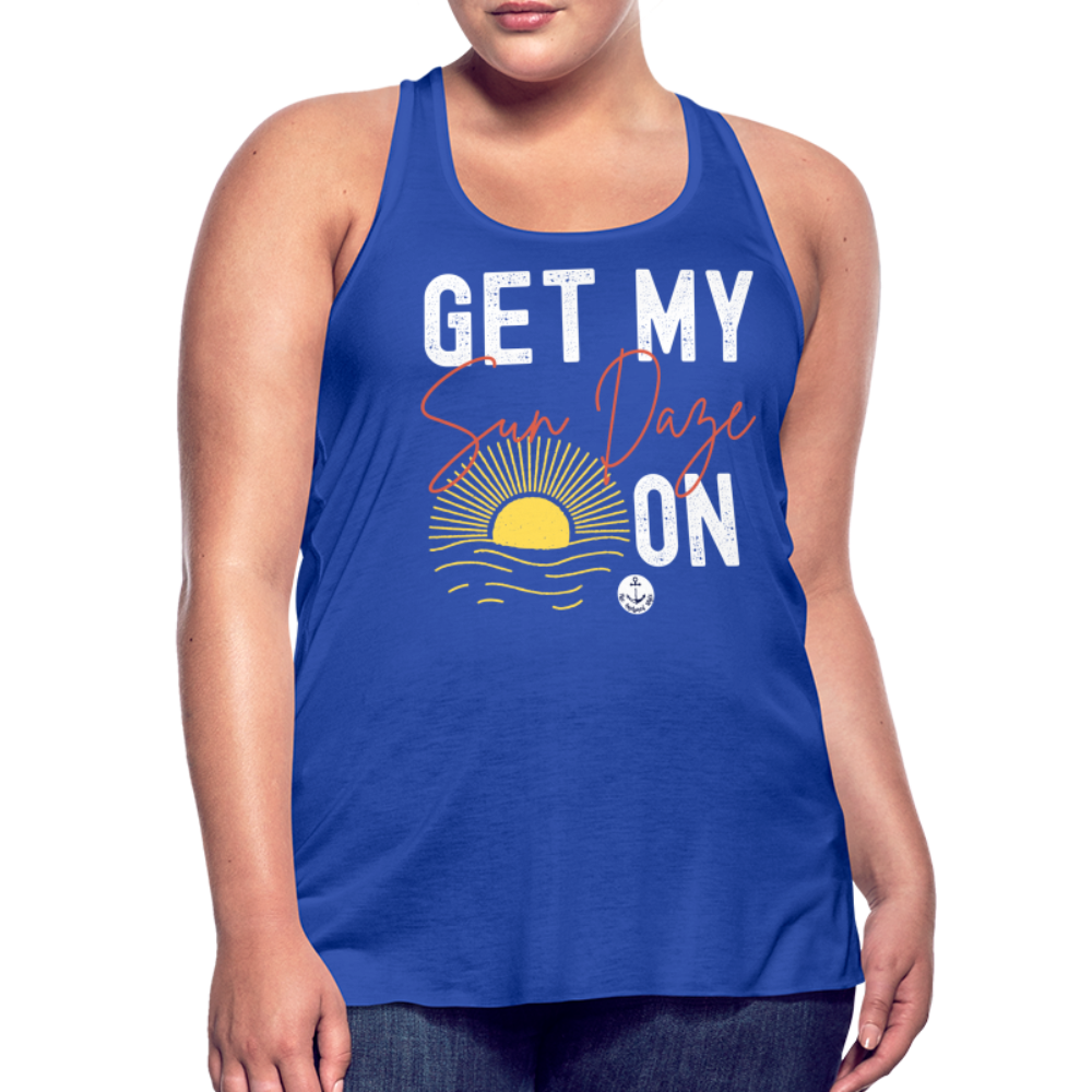 Sun Daze Flowy Lake Tank Top - royal blue