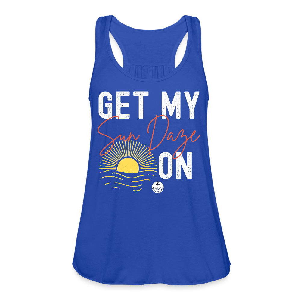 Sun Daze Flowy Lake Tank Top - royal blue