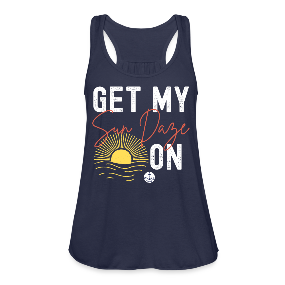 Sun Daze Flowy Lake Tank Top - navy