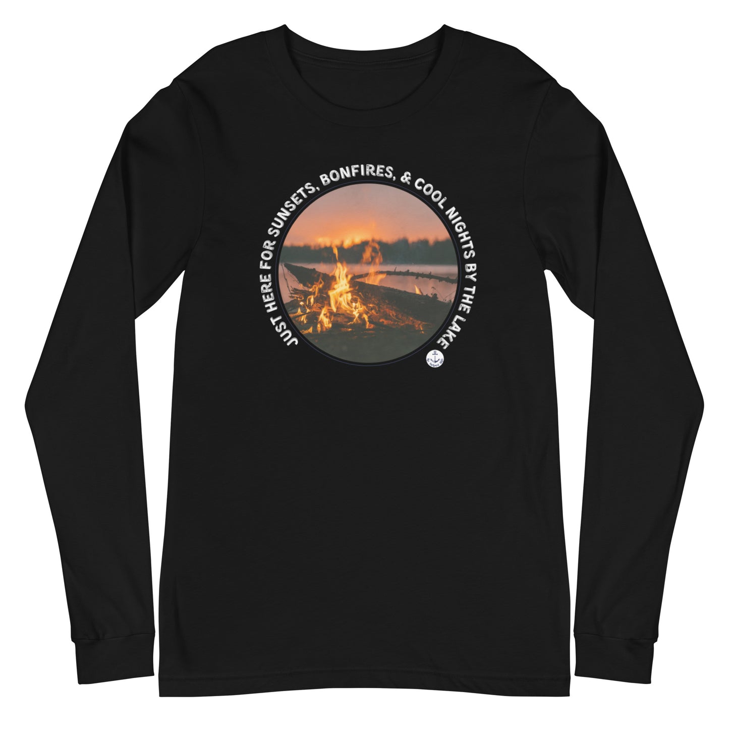 Sunsets & Bonfires Fall Unisex Long Sleeve Lake Tee
