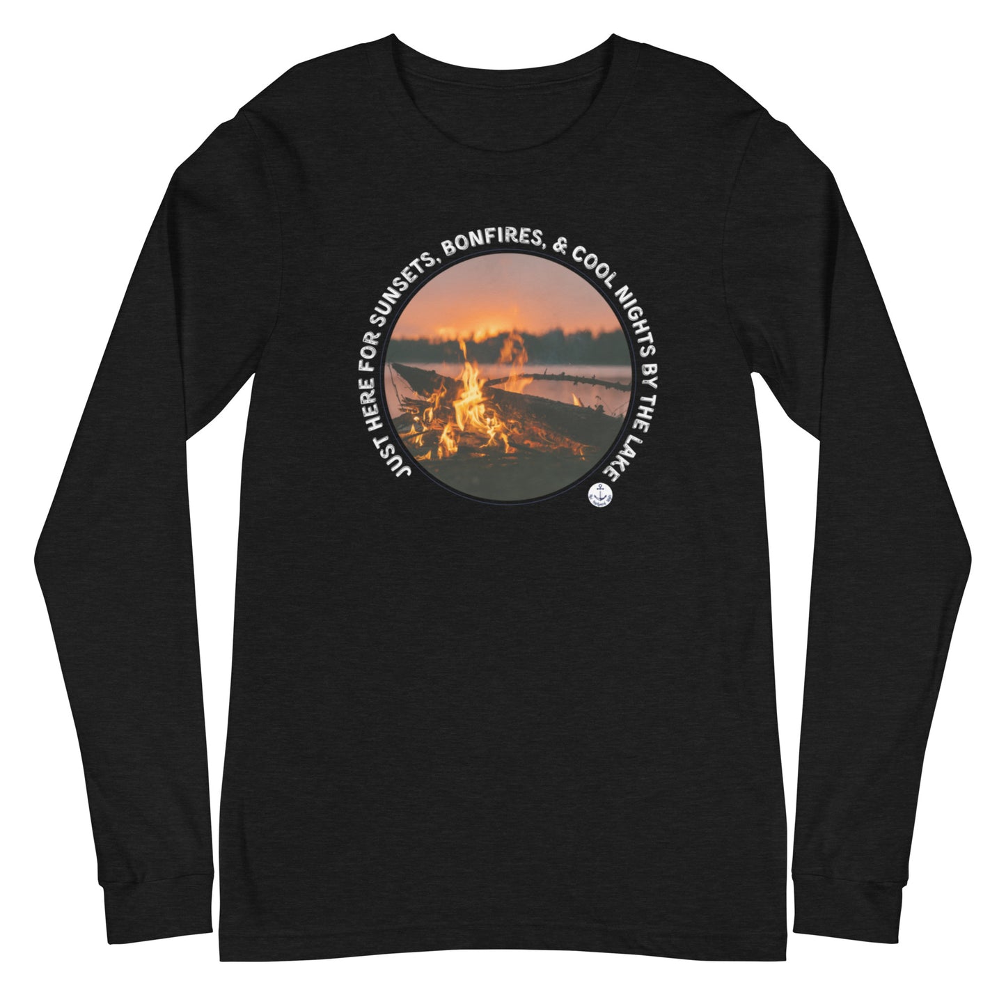 Sunsets & Bonfires Fall Unisex Long Sleeve Lake Tee
